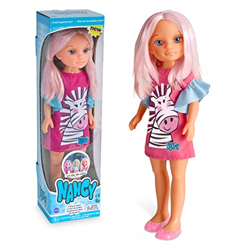 Nancy - Tag Farbe Puppe mit rosa Haaren. Geeignet für Kinder ab 3 Jahre (Famosa 700015030)
