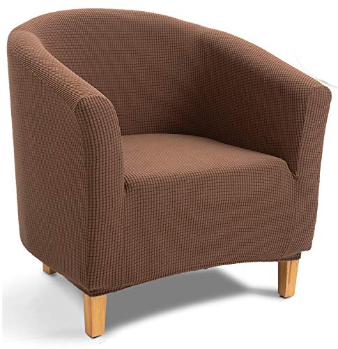 TIANSHU Sesselschoner Elastisch Sesselüberwurf, Modern Club Chair Stretch Sesselhusse, Universal Sofabezug für Einzelsofa, Bezug für Clubsessel (Kaffee)