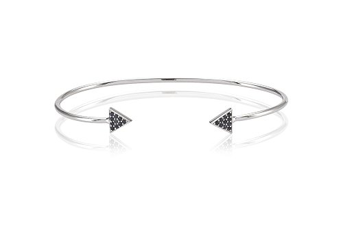 Sif Jakobs Pulsera Mujer B0095-BK-L Gris Plata de Ley (20 cm)