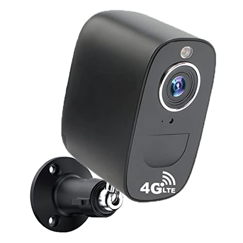 4G Kamera für externe Batterien, unterstützt SIM-Karte, 4 MP Überwachungskamera IP66, Nachtsicht, Farben, Bewegungserkennung, bidirektionaler Audio (optionales Solarpanel)