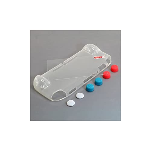 OTB TPU Schutzhülle kompatibel zu Nintendo Switch Lite - inkl. Schutzglas und 6 Analogstick Kappen