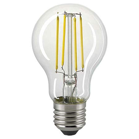 Sigor 6,5-W-Filament-LED-Lampe E27 mit Tageslichtsensor, warmweiß, klar, 806 lm