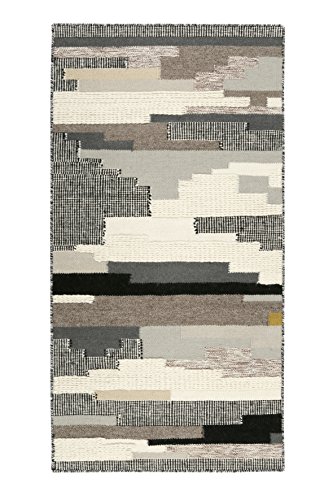 Esprit Home I Handweb Kurzflor Teppich/Läufer aus Wolle für Wohnzimmer, Flur, Schlafzimmer I Natham Kelim ESP-6012-03 | Beige Grau Taupe | (160 x 230 cm)