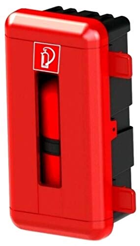 Feuerlöscher Kasten LKW Montage Box Schutzkasten für 6Kg rot-schwarz von MBS-FIRE®