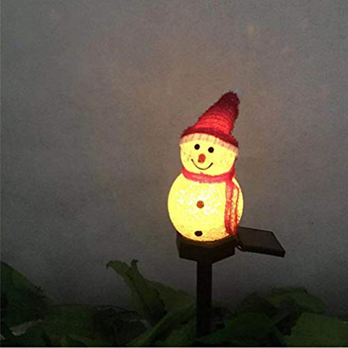 OSALADI LED-Schneemann-Außenlampe, Garten, Rasen, Terrasse, Weihnachtsdekoration, Gartendekoration, wasserdicht, Deko-Licht (zufällige Farbe)