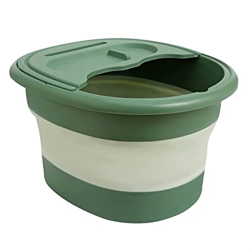 SUKORI Fußbad Foot Soak Tub Portable Foot Warmer Water Bucket Folding Lightweight Feet Massager For Home Spa Pedicure Easy To Carry (Color : Green)
