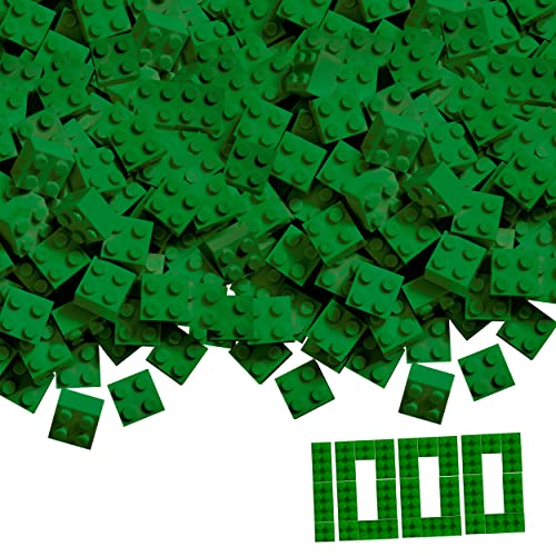 Simba 104114552 - Blox, 1000 grüne Bausteine für Kinder ab 3 Jahren, 4er Steine, im Karton, hohe Qualität, vollkompatibel mit vielen anderen Herstellern