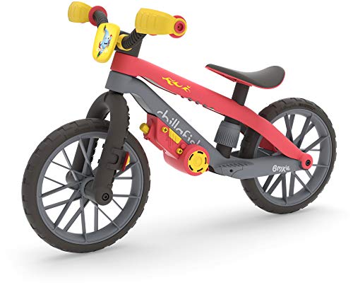 Chillafish BMXie Moto Multi-Play-Laufrad mit echten VROOM VROOM-Sounds und abnehmbarem Spielmotor, inklusive kindersicherem Schraubenzieher und Schrauben, verstellbarem Sitz, für 2-5 Jahre, Rot