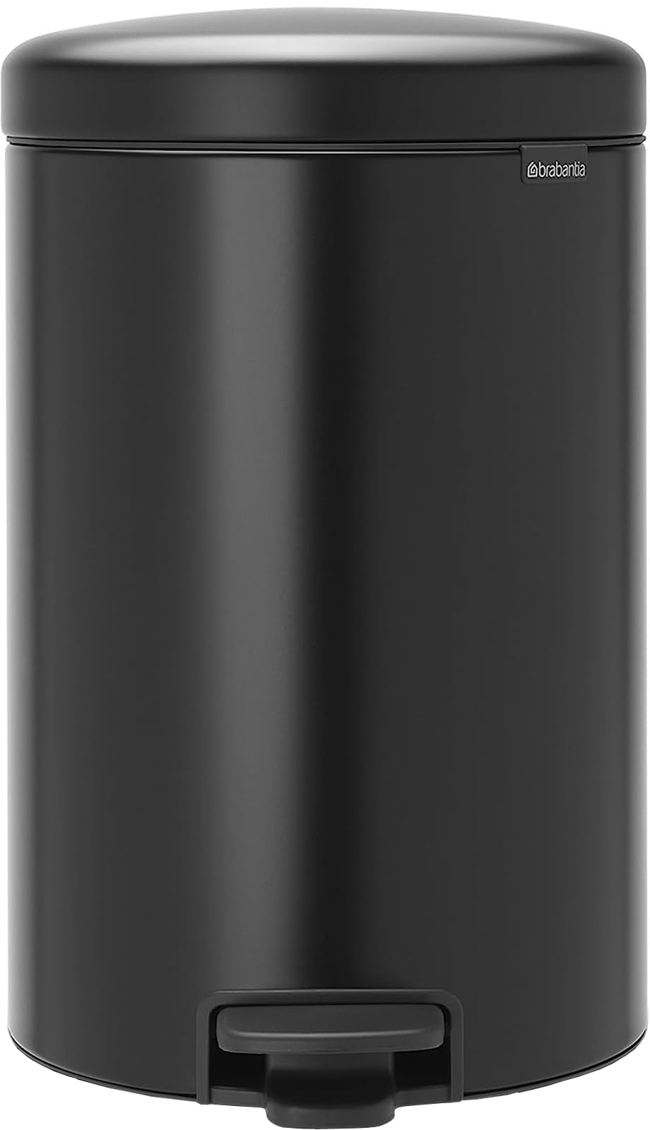 Brabantia 114106 Treteimer mit Inneneimer aus Kunststoff, stahl, matt schwarz, 20 Liter