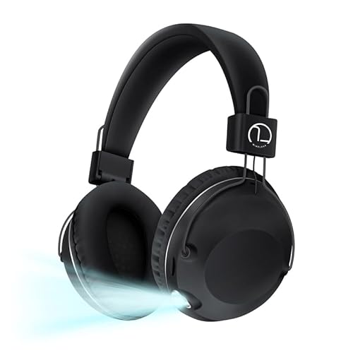 DRAGON SLAY B63 Over Ear Bluetooth Kopfhörer 5.3 mit Mikrofon, Aux und SD-Karten-Eingang, Lautstärkeregler, faltbar, integrierte Taschenlampe, kabelgebundener oder kabelloser Modus (Schwarz), AKZ-B63