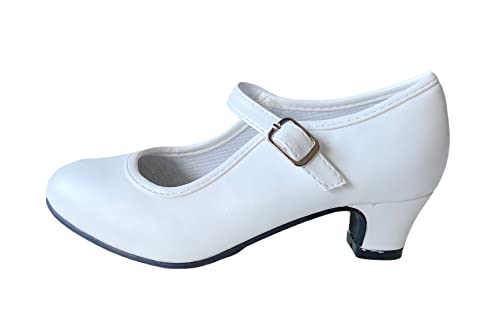 La Senorita Spanische Flamenco Schuhe - Weiß - Größe 39 - Innenmaß 24,5 cm