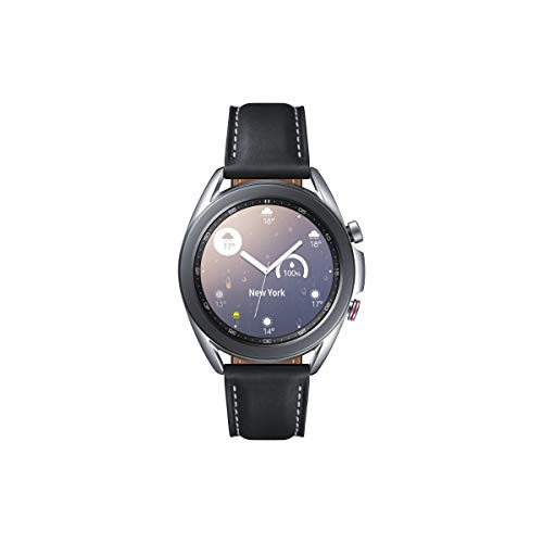 Samsung Galaxy Watch3, runde Bluetooth Smartwatch für Android, drehbare Lünette, 4G, Fitnessuhr, Fitness-Tracker, großes Display, 41 mm, silber, inkl. 36 Monate Herstellergarantie [Exkl. bei Amazon]