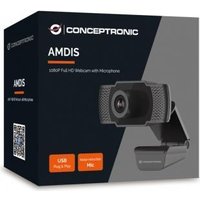Conceptronic AMDIS01B - Web-Kamera - Farbe - 2 MP - 1920 x 1080 - 1080p - Audio - USB 2.0 - MJPEG, H.264, YUV