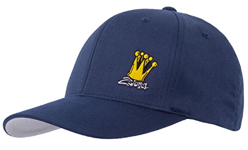 2Stoned Flexfit Baseball Kappe Classic Navy Blau mit Stick Crown Größe XXL (62cm - 65cm) für Frauen und Männer