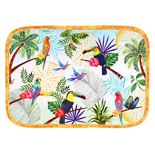Les Jardins de la Comtesse - Großes Tablett aus reinem Melamin - Multicolor - Großes -Tischservice-Präsentationstablett - MelARTmine-Geschirr-Kollektion - 45x32 cm