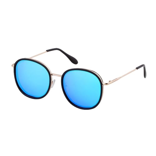 MUTYNE Modische runde Sonnenbrille für Damen und Herren, grüne Süßigkeiten-Linse, rosa Rahmen, polarisierte Sonnenbrillen, C7, Einheitsgröße