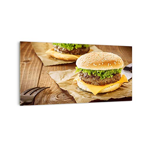 DekoGlas Küchenrückwand 'Frischer Burger' in div. Größen, Glas-Rückwand, Wandpaneele, Spritzschutz & Fliesenspiegel