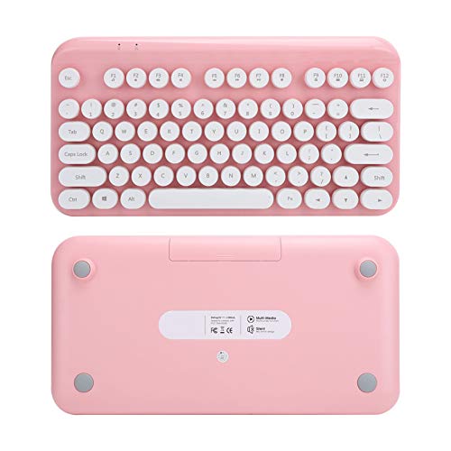 Punk-Tastatur, ultradünne Tastatur für XP/für Win7 / für Win8 / für Win10(Pink)