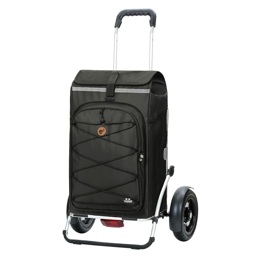 ANDERSEN Einkaufstrolley - Royal Shopper Plus Fado 2.1 schwarz 74 L Einkaufswagen, Freizeit, Thermo, XXL, Aluminium, klappbar, luftbereiftes Kugellagerrad