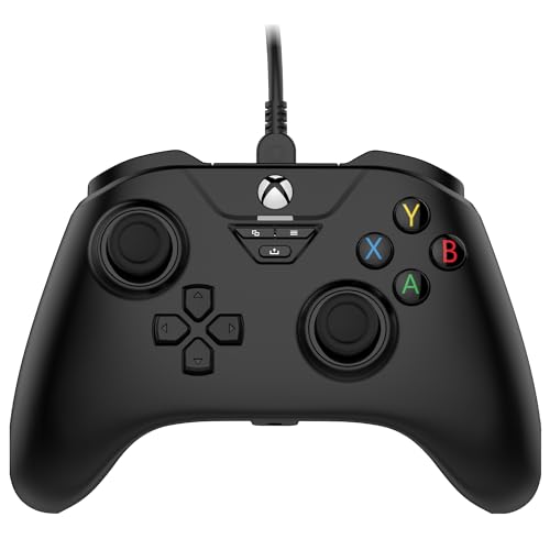 Snakebyte GAMEPAD BASE X - schwarz - Offiziell lizensierter, kabelgebundener Xbox & PC Controller | Hall-Effect Sensoren für Präzision & Langlebigkeit | 3,5 mm Audioanschluss | 3 m Kabellänge