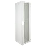 CableMarkt - EcoRack 47U 19” weißer Standschrank mit perforierter Tür 600 x 600 x 2202 mm