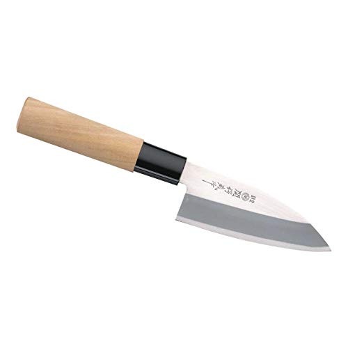 Herbertz Japanisches Kochmesser, Kodeba, einseitig geschliffen, Holzgriff, hochwertiges Küchenmesser, scharfes Profi-Kochmesser