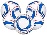 Speeron Trainingsfußball: 5er-Set Trainings-Fußbälle aus Kunstleder, 20 cm Ø, Größe 4, 390 g (Soccerball)