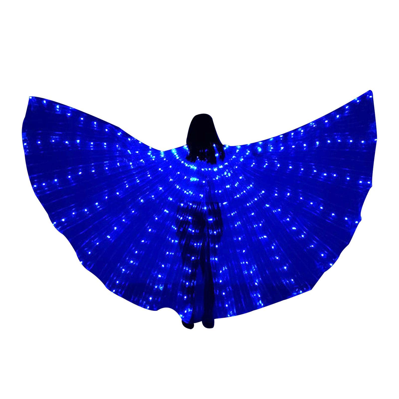 LED Flügel Für Erwachsene, LEDSchmetterlingsflügel Bauchtanz-Flügel LED Schmetterling Light Isis Flügel Bauchtanz Engelstanz Flügel Mit Teleskopstangen Für Karneval, Bühne, Weihnachten, Party