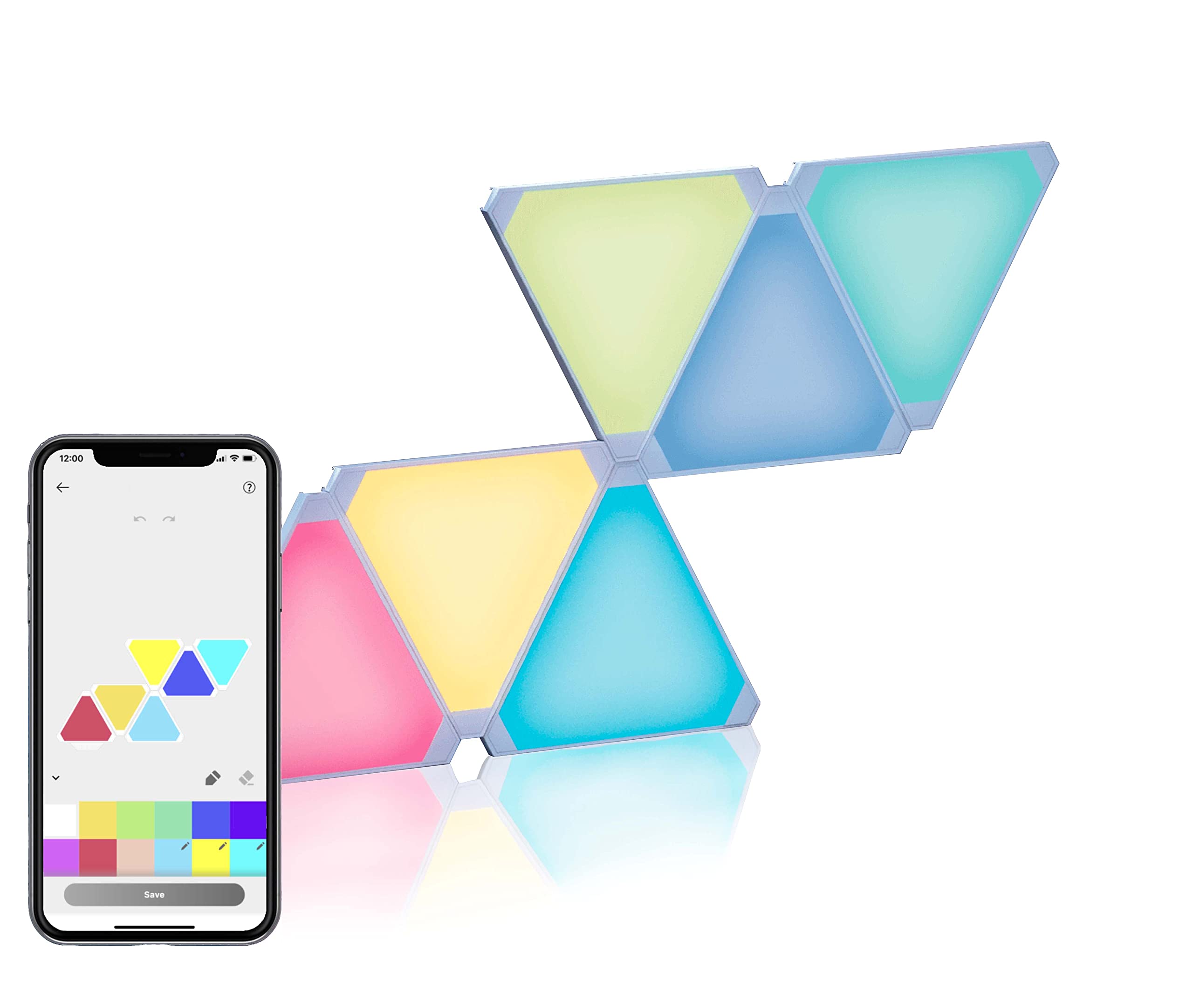 Cololight Triangle smarte Light Panels - Alexa und Google Assistant kompatibel (RGBW) (Starter Set 6er)