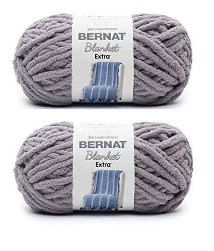 Bernat Blanket Extra Deckengarn, Jumbo Gauge #7, 2er-Pack, Dampfgrau