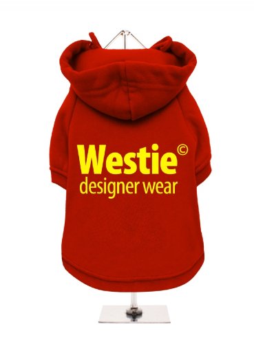 "Westie© Designer Wear" UrbanPup Hunde Sweatshirt (rot/gelb)