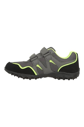 Mountain Warehouse Mars Abriebfeste Schuhe für Kinder - Leichte Wanderschuhe, Bequeme Schuhe, Wanderschuhe mit Klettverschlüssen Limette 32