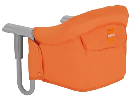 Inglesina AY90G5ORN Tischsitz passend für fastalle Tische Ihr Kind kann mit Ihnen ganz normal am Tisch sitzen, Orange