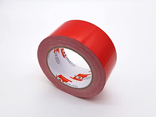 Orafol - Oracal 651 50 mm x 25 m (Laufmeter) Rot Glänzend Autofolie Möbelfolie - Selbstklebend, Autofolie/Möbelfolie/Küchenfolie (50mm x 25m, Rot)