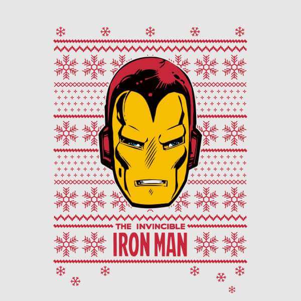 Marvel Comics The Invincible Ironman Weihnachtspullover - Grau - L - Grau 2