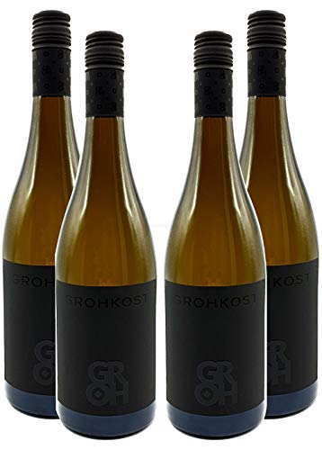 Groh - 4er Set Grohkost Weissburgunder Trocken - Deutscher Qualitätswein 2018 0,75L (14,0% Vol) -[Enthält Sulfite]