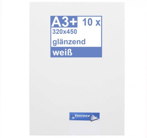 Klebefolie 40 x DIN A3 weiß glänzend - Druckerfolie, klebend, zum bedrucken, Wetterfest, Wasserfest für Laserdrucker, Outdoor