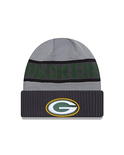 New Era Green Bay Packers NFL 2023 Sideline Tech Knit CW Gray Beanie - One-Size