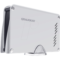 GRAUGEAR | 8TB Externe Festplatte im Aluminiumgehäuse für Playstation® | Formatiert für PS5 und PS4 | 8TB HDD | 3,5 Zoll | USB-C | USB-A | mit Netzteil | G-3505-8TB