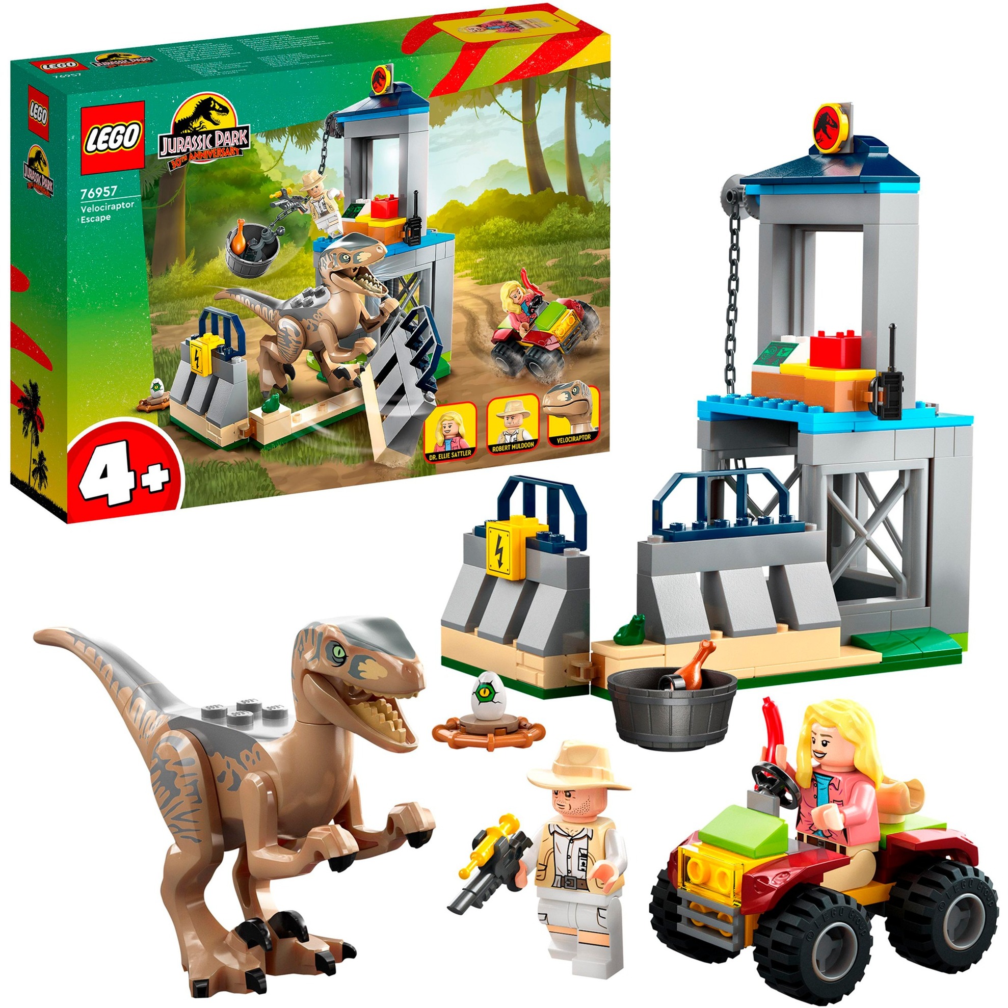 76957 Jurassic World Flucht des Velociraptors, Konstruktionsspielzeug
