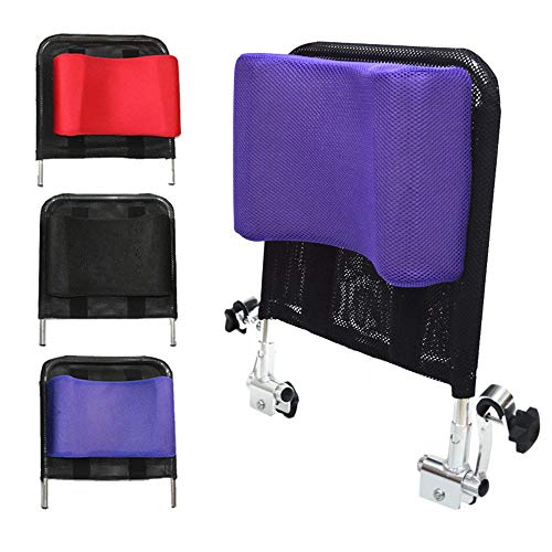 Einstellbare Kopfstütze für den Rollstuhl, Nackenstütze für Rollstuhl, Universalzubehör für Rollstuhlfahrer, für Erwachsene von 16 bis 20 Zoll,Purple