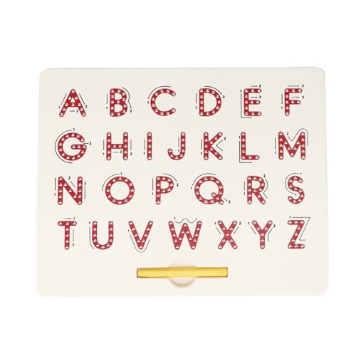 Zerodis Magnetisches Alphabet Zeichenbrett bunter magnetischer Alphabet Buchstabe Zahl Zeichenbrett Anfänger magnetisches pädagogisches Spielzeug STEM Buchstaben für Kinder ab 3 Jahre alt(Rot)