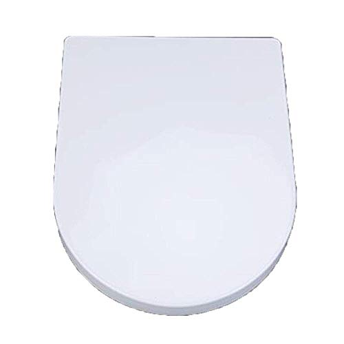 Toilettensitz, Kompatible U-Form mit Stummschaltung, Schnellverschluss, oben montierter Ultra-Toilettendeckel for Badezimmer, weiß (Color : White, Size : 45~47cm*35.5cm)