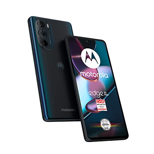 Motorola edge30 pro Smartphone (6,7"-FHD+-Display, 50-MP-Kamera, 12/256 GB, 4800 mAh, Android 12), Cosmos Blue, inkl. Schutzcover + KFZ-Adapter [Exklusiv bei Amazon]