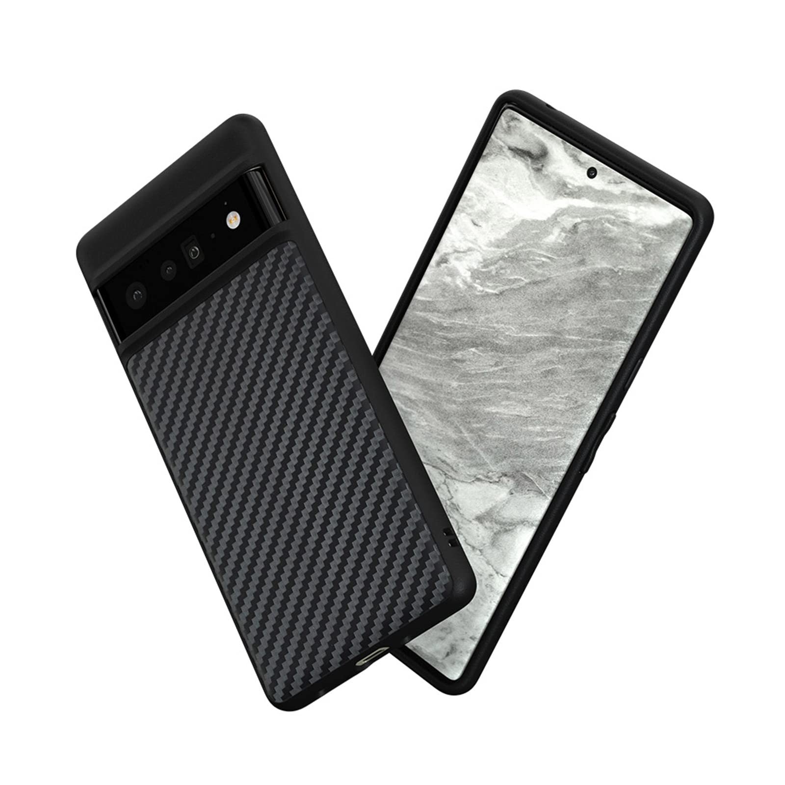 RhinoShield Case kompatibel mit [Google Pixel 6 Pro] | SolidSuit - Stoßdämpfende & schlanke Schutzhülle mit Premium Finish - 3.5 Meter Fallschutz - Karbonfaser Textur
