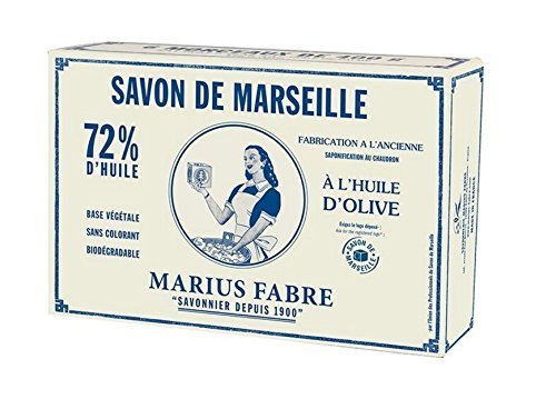 Marius Fabre - 6er Seifenset mit echter Marseiller Kernseife aus 72% Olivenöl (6 x 400g)