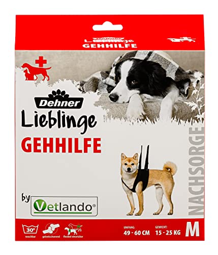 Dehner Lieblinge Hunde Gehhilfe, Größe M, Bauchumfang 49-60 cm, für Hunde von 15 bis 25 kg, Neopren, schwarz