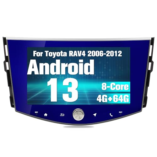 für RAV4 Autoradio 2006–2012, Ponskoy 2 Din 8 Zoll Bildschirm Upgrade Android 13 Carplay Stereosystem 4GB 64GB Auto Android Radio Dash Kit GPS Bluetooth SWC für RAV4 Andriod Autoradio 2006 2007 2008