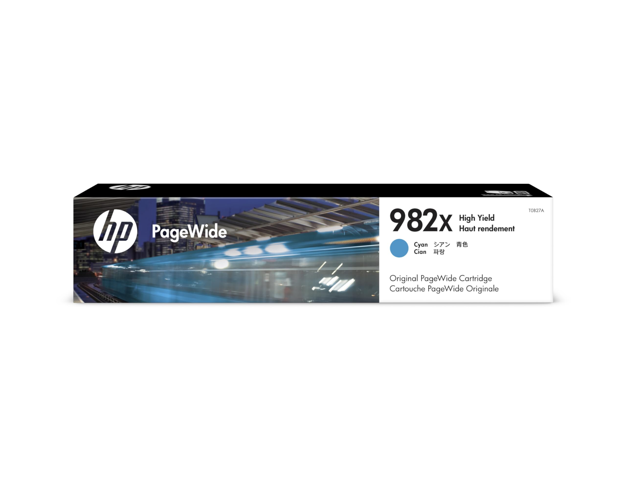 HP 982x (T0B27A) Original Tintenpatrone mit hoher Reichweite für PageWide Drucker, Cyan