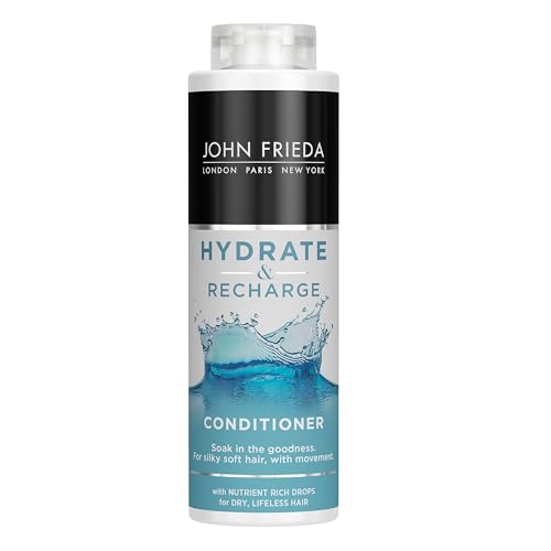 John Frieda Hydrate & Recharge Conditioner 500 ml, Vorteilspack Hydrating Conditioner für trockenes, abgenutztes Haar